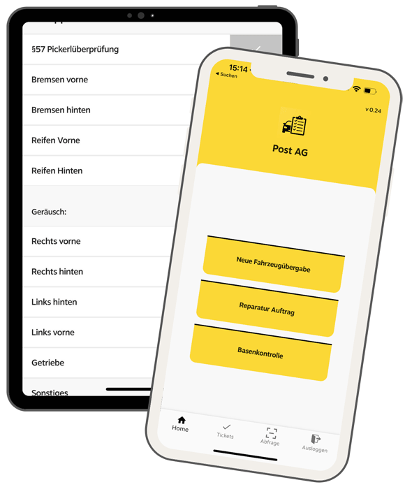 WUMS App na tablici in pametnem telefonu