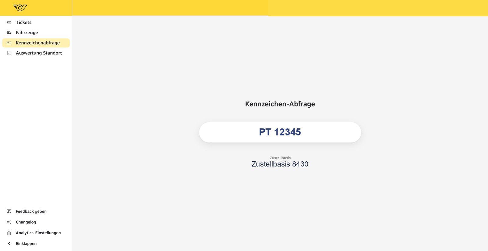 Poizvedba po registrski tablici v portalu WUMS